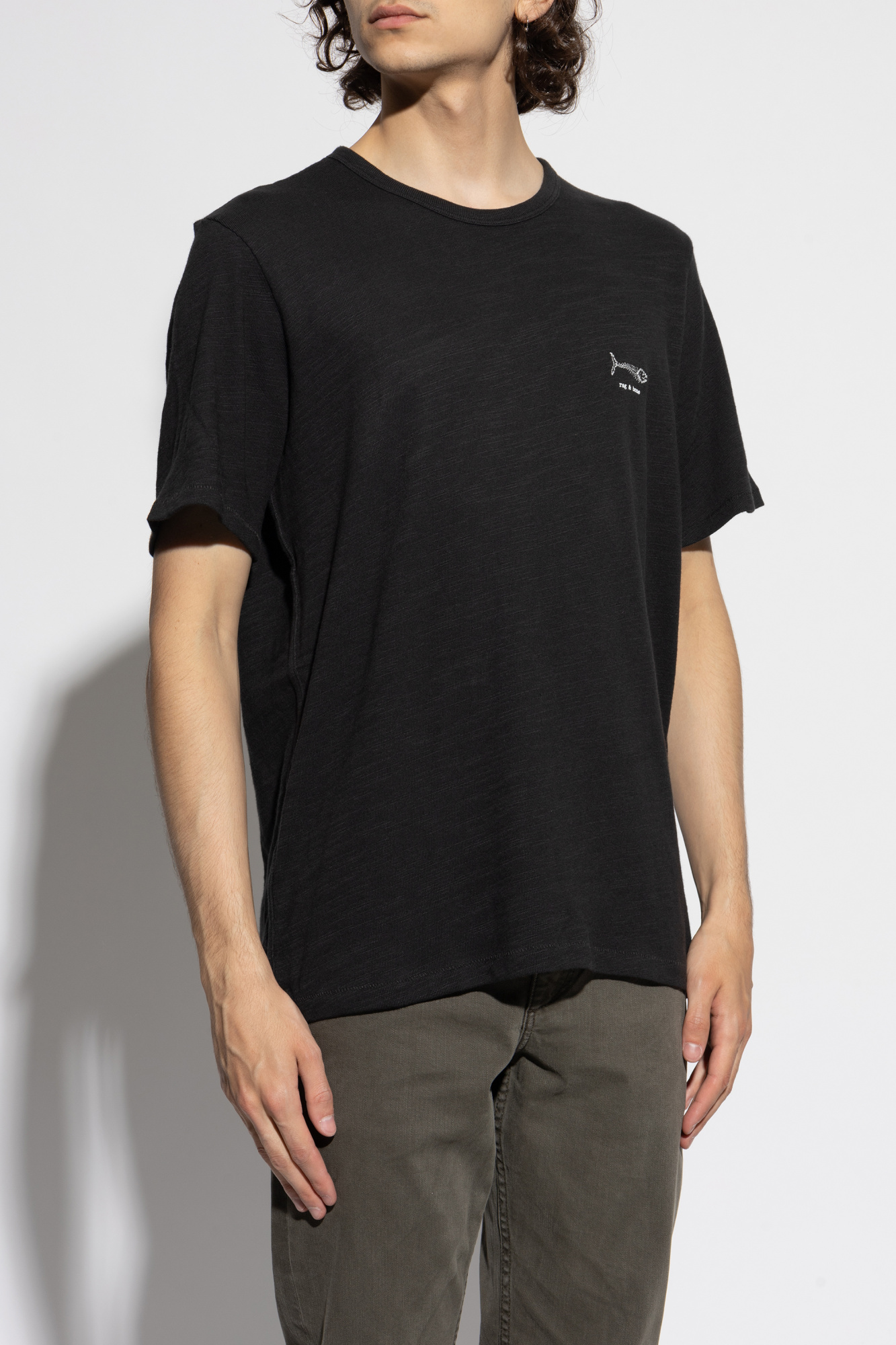 ロックアンドロールHalf sleeve T-shirt Black★[DNSR] Rick Owens Level Long Sleeve T-Shirt in Black | SVD USA